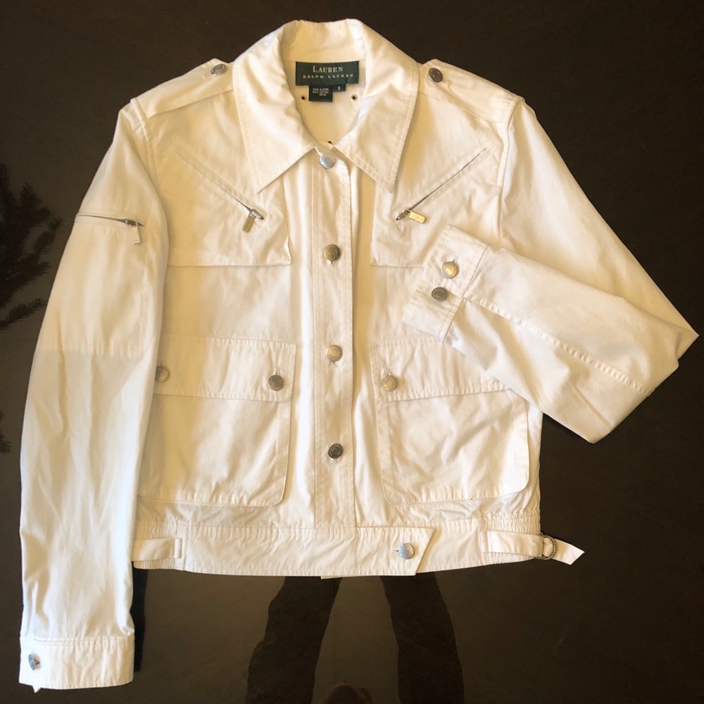 Authentic Ralph Lauren White Jean Jacket